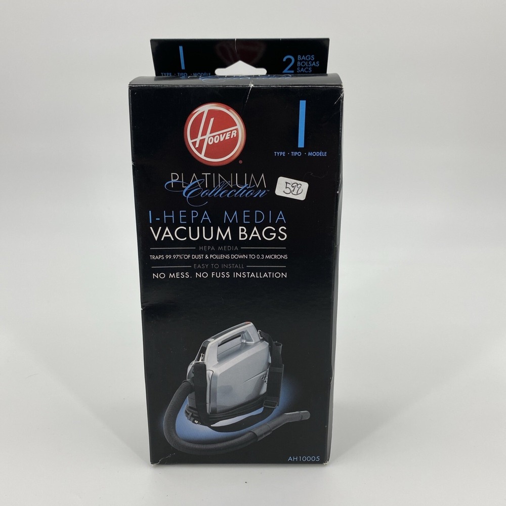 Hoover I Platinum Canister HEPA Paper Bags AH10005 2 Pack New Vacuuming